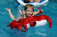 Sandy Seaside Rider Stuffed Floating Crab